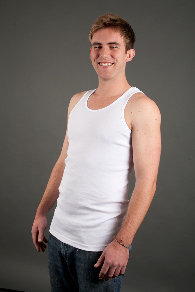 Canvas Mens Rib Tank view