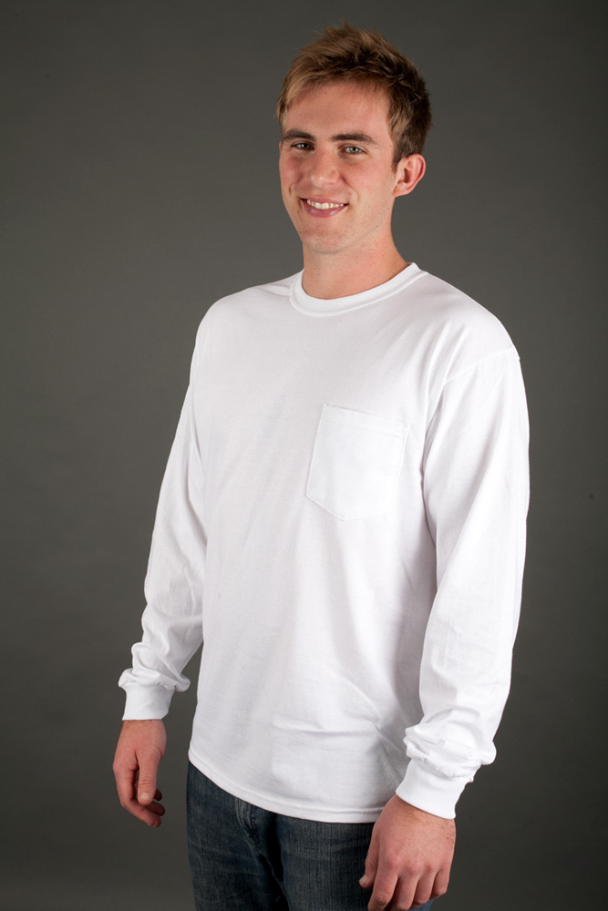 Gildan Ultra Cotton Long-Sleeve T-Shirt w/ Pocket view