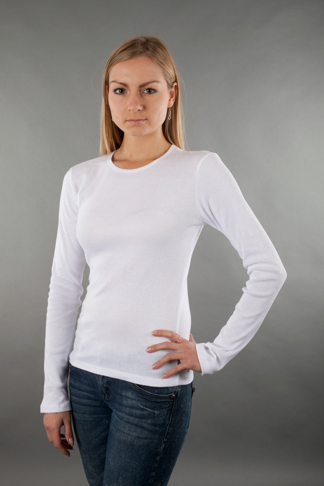 Bella Ladies 4.2 oz. Long-Sleeve Crew Neck Jersey T-Shirt view