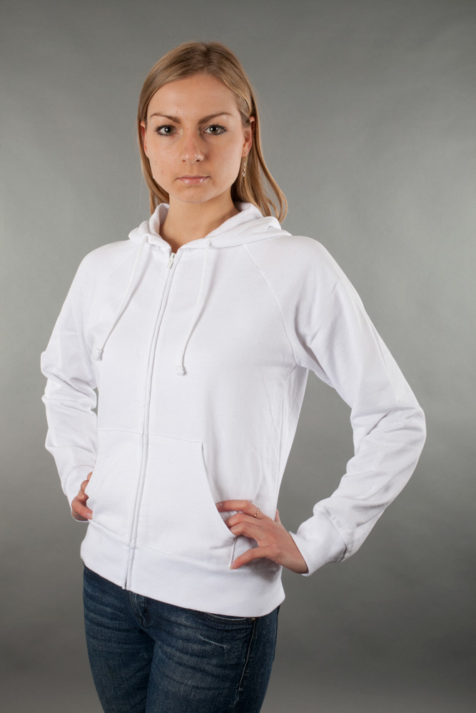 Bella Ladies 7.5 oz. Full-Zip Raglan Hoodie view