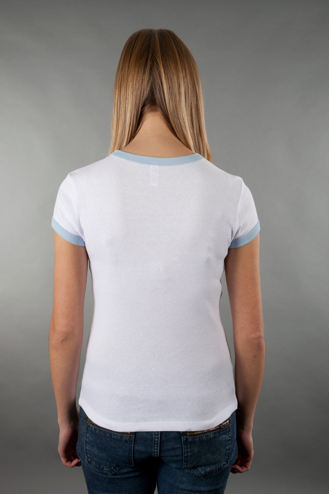 Bella Ladies 5.8 oz. 1x1 Baby Rib Ringer T-Shirt view