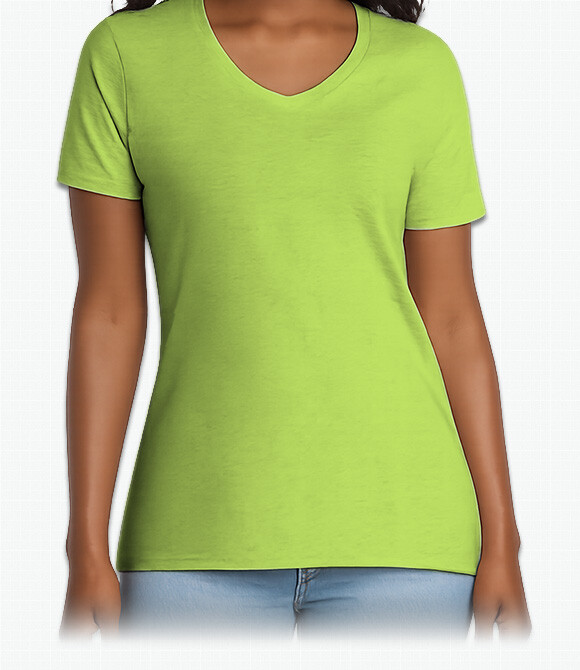 Custom Womens Custom Shirts - Port & Company Port & Company Ladies Core Cotton V Neck T-Shirt