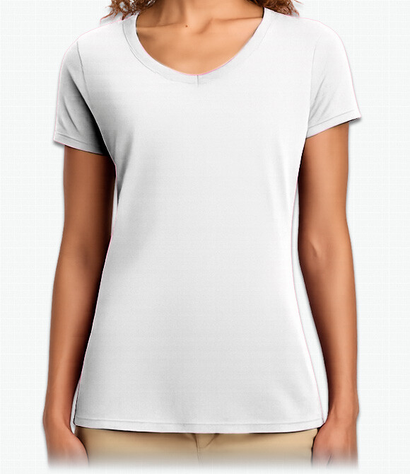 Custom Womens Custom Shirts - Port & Company Port & Company Ladies Fan Favorite V Neck Tee