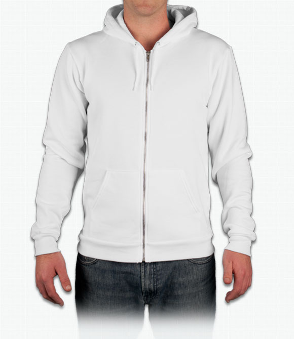Custom Sweatshirts - American Apparel American Apparel Zip Hoodie