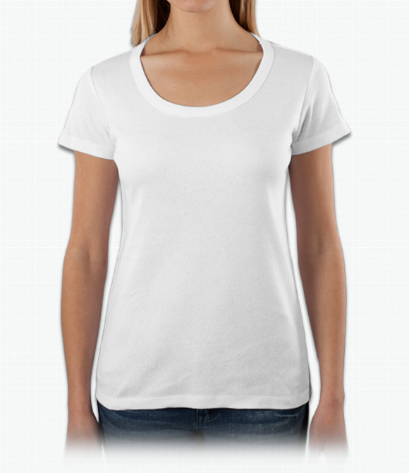 Custom Bella - Bella + Canvas Bella Ladies 5.8 oz. 1x1 Baby Rib Short-Sleeve Scoop Neck