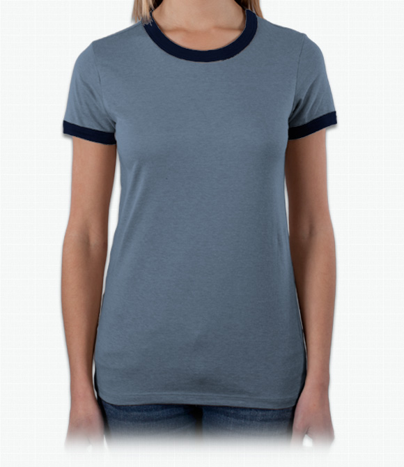 Custom Bella - Bella + Canvas Bella Ladies 4.2 oz. Short-Sleeve Heather Jersey Ringer