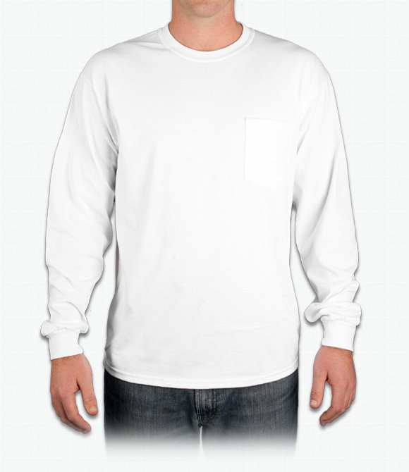 Custom Gildan - Gildan Gildan Ultra Cotton Long-Sleeve T-Shirt w/ Pocket