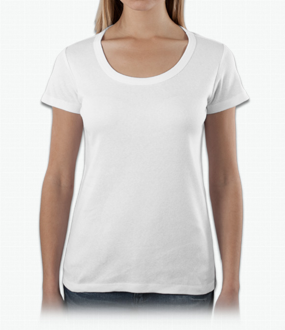 Custom Womens Custom Shirts - Bella Canvas Bella Ladies Margot Sheer Rib Scoop Neck