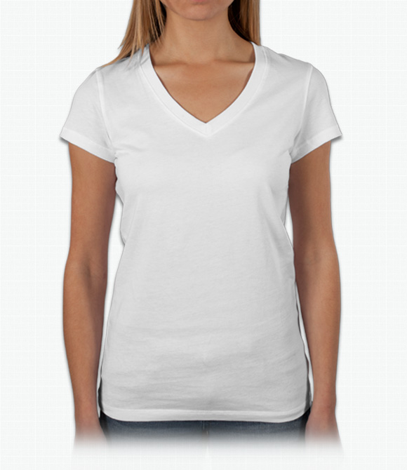 Custom Womens Custom Shirts - Bella Canvas Bella Ladies Baby Rib V-Neck T-Shirt