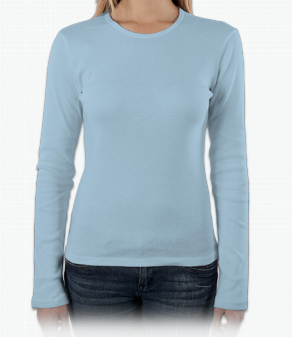 Custom Womens Long Sleeve - Bella Canvas Bella Ladies 4.2 oz. Long-Sleeve Crew Neck Jersey T-Shirt