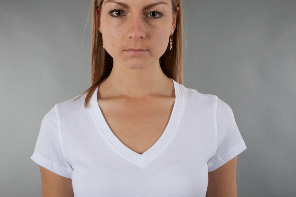 Bella Ladies Baby Rib V-Neck T-Shirt view