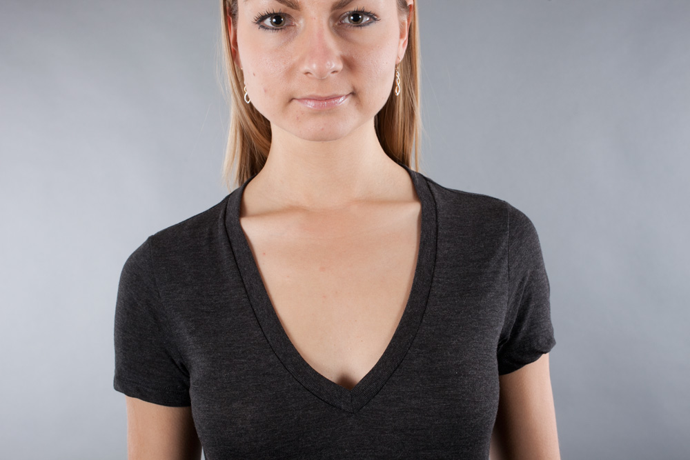 Bella Ladies 3.4 oz. Triblend Deep V-Neck view