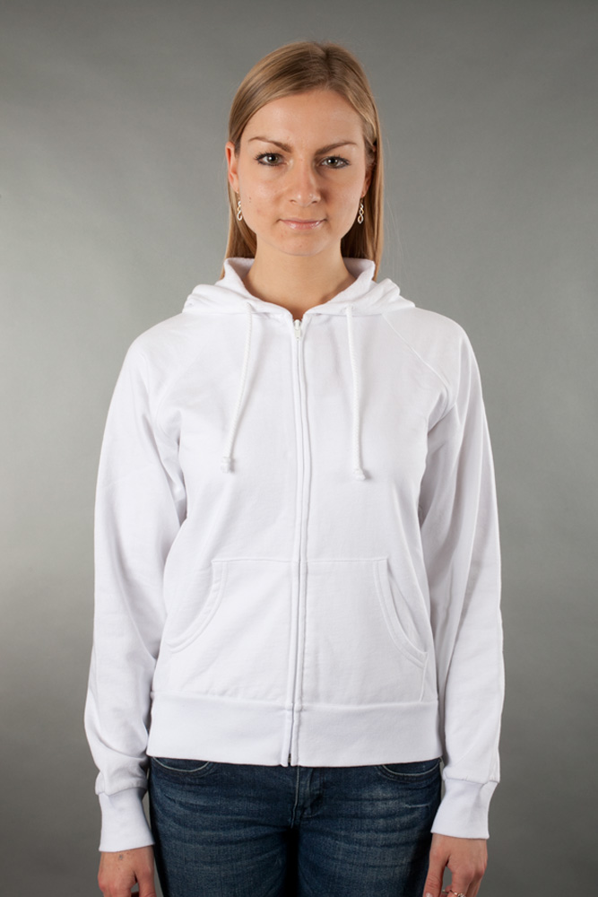 Bella Ladies 7.5 oz. Full-Zip Raglan Hoodie view