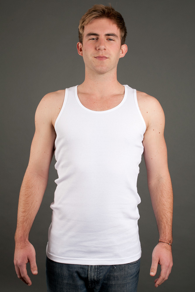 Canvas Mens Rib Tank view