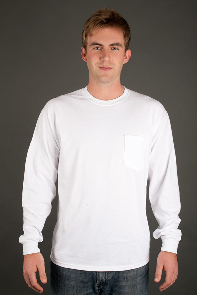 Gildan Ultra Cotton Long-Sleeve T-Shirt w/ Pocket view