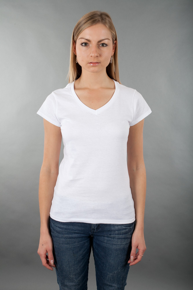 Gildan Ladies 4.5 oz. SoftStyle Junior Fit V-Neck T-Shirt view