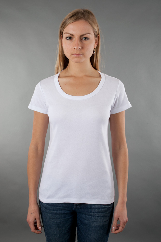 Bella Ladies Margot Sheer Rib Scoop Neck view