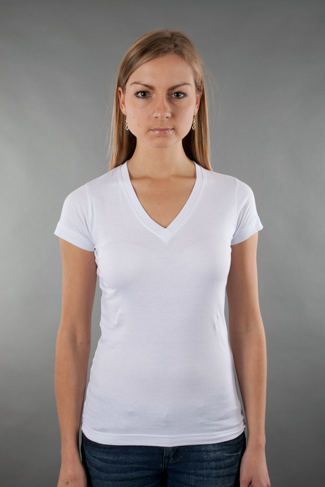 LAT Ladies Junior Fine Jersey V-Neck view