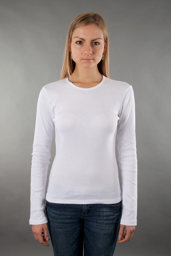 Bella Ladies Baby Rib Long-Sleeve T-Shirt view