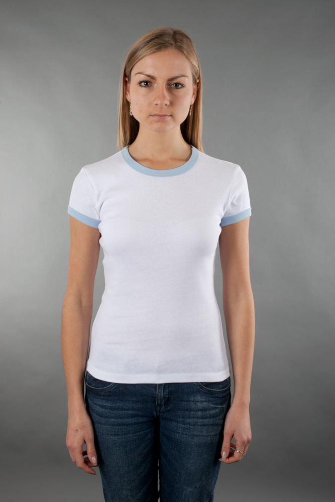 Bella Ladies 5.8 oz. 1x1 Baby Rib Ringer T-Shirt view