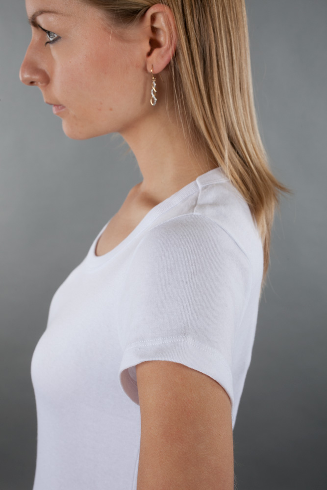 Bella Ladies 5.8 oz. 1x1 Baby Rib Short-Sleeve Scoop Neck view