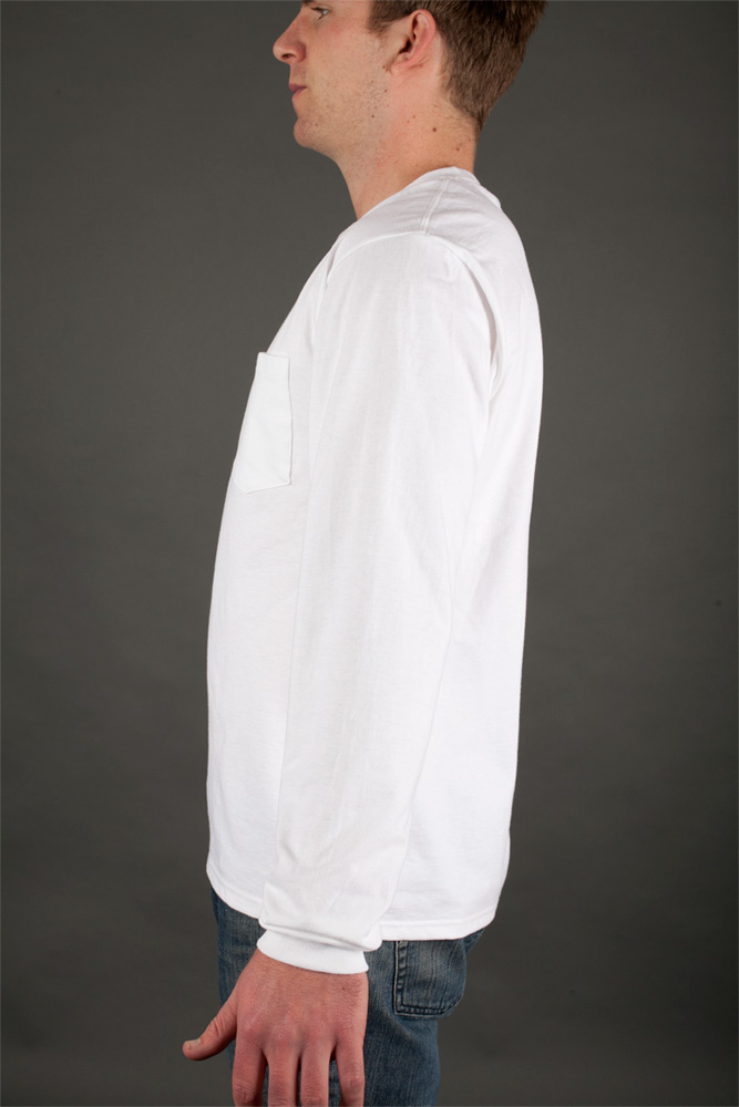 Hanes Tagless Long-Sleeve T-Shirt w/ Pocket view