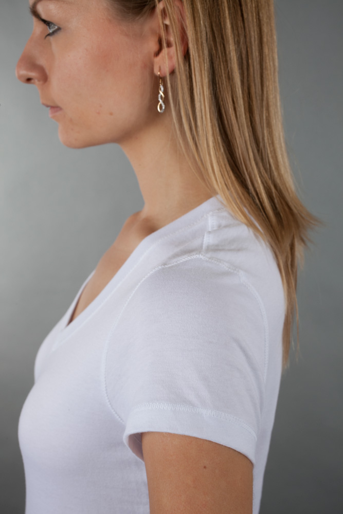 Bella Ladies Baby Rib V-Neck T-Shirt view