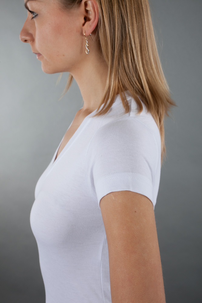 LAT Ladies Junior Fine Jersey V-Neck view