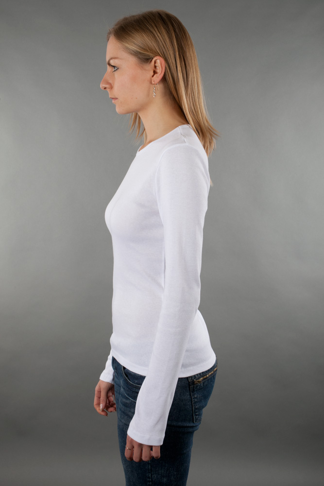 Bella Ladies Baby Rib Long-Sleeve T-Shirt view