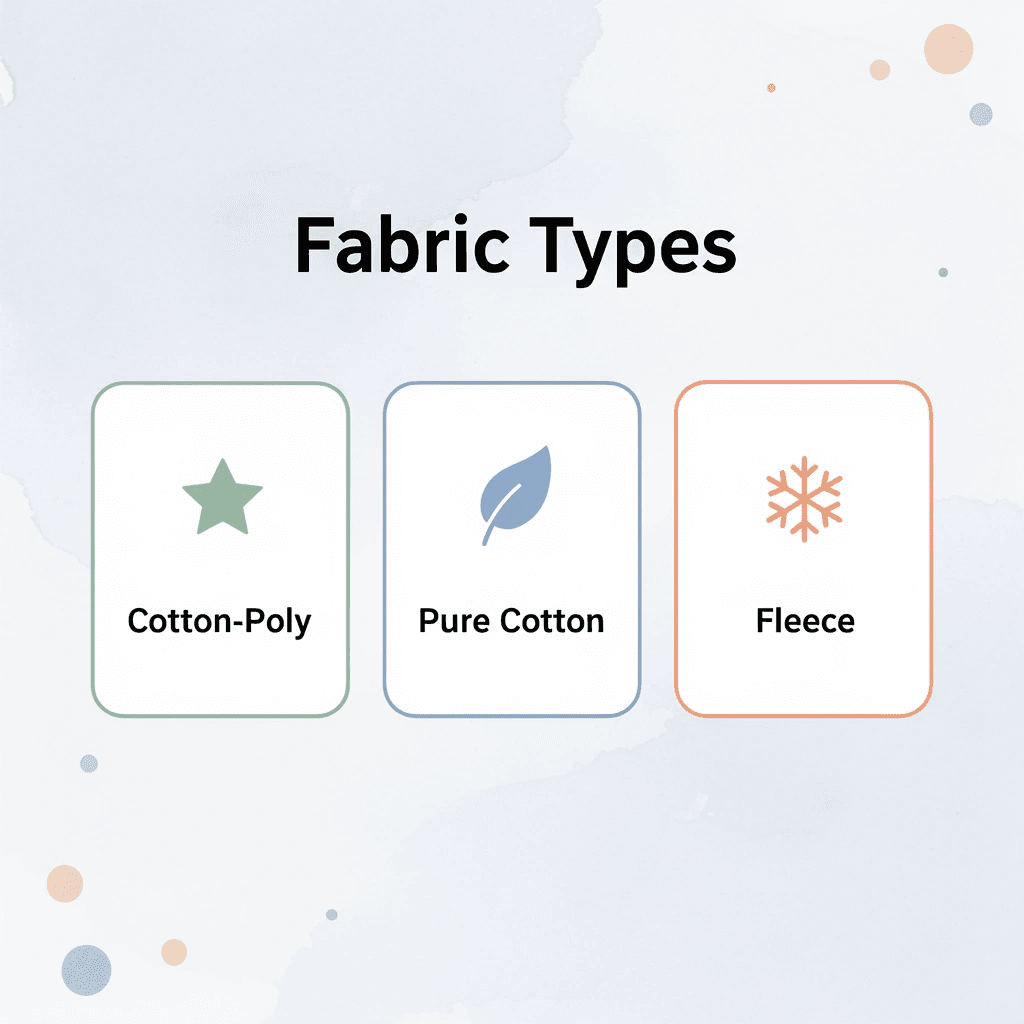 Three fabric type options for custom hoodies -  How to Design a Hoodie